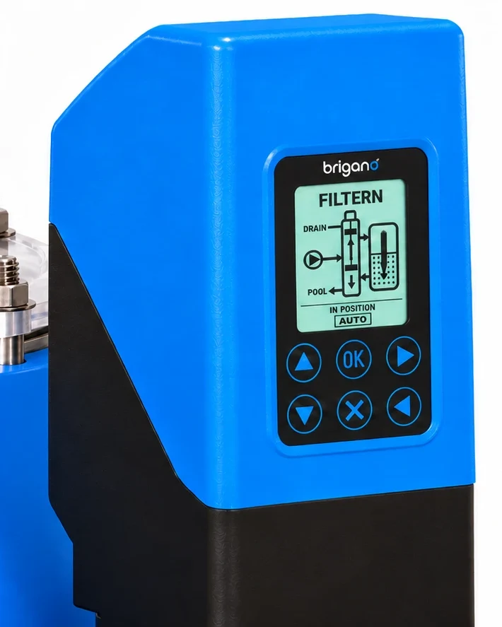 brigano E-Poolventil am Filterkessel